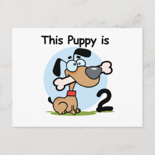 This Puppy 2nd Birthday T shirts and Gifts Postcard