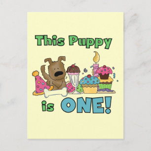 This Puppy is One Tshirts and Gifts Postcard