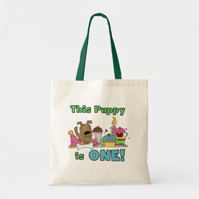 This Puppy is One Tshirts and Gifts Tote Bag (Front)