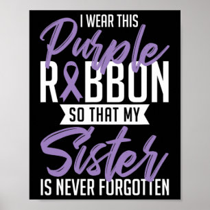 This Purple Ribbon Overdose Awareness Day Gift Poster