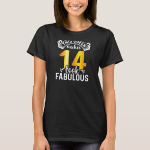 This Queen Makes 14 Look Fabulous 14 Years Old Bir T-Shirt