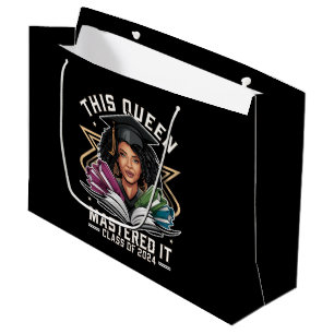 This Queen Mastered it Class of 2024 Graduation Large Gift Bag