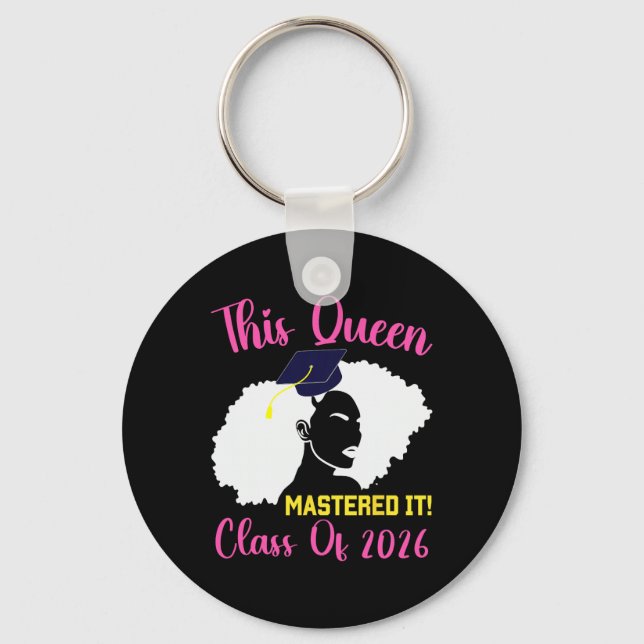 This Queen Mastered It Masters Graduation Cl Of 20 Key Ring (Front)