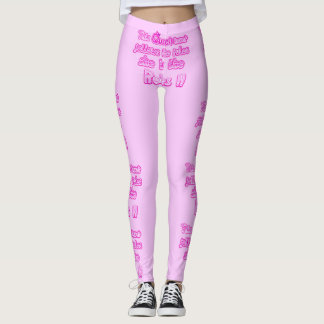 This queen never follows the rules light pink leggings