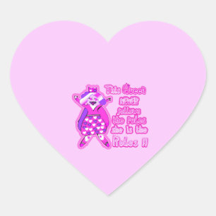 This queen never follows the rules pink heart sticker