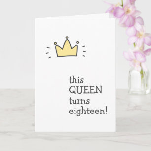 This QUEEN turns fifteen! Cute Birthday Card