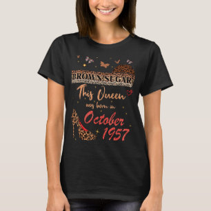 This Queen Was Born In October 1957 Brown Sugar Bi T-Shirt