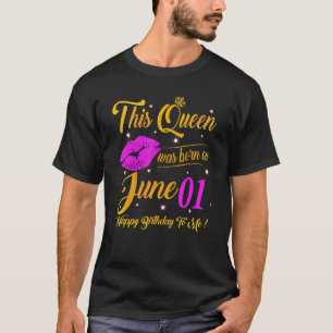 This Queen Was Born On June 01 Birthday  High Heel T-Shirt