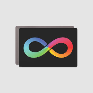 This rainbow infinity design can symbolize so many car magnet