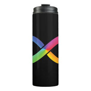 This rainbow infinity design can symbolize so many thermal tumbler