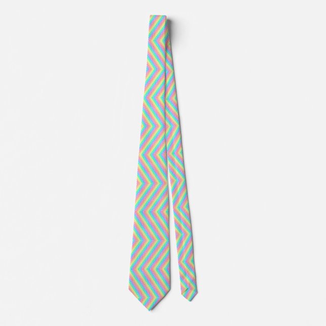 This rainbow pattern necktie (Front)