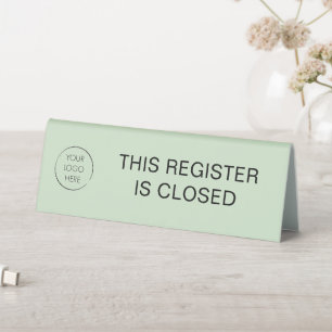 This Register is Closed Business Logo Counter