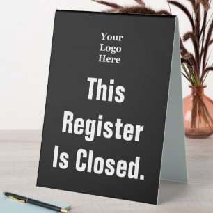 This Register Is Closed & Logo Black Double-Sided 