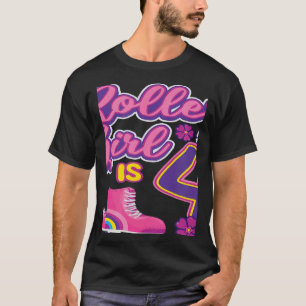 This Roller Girl is 4 Birthday Roller Skate Skatin T-Shirt