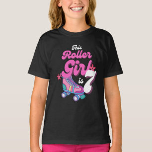 This Roller Girl Is 7 Roller Skating Gift Idea T-Shirt