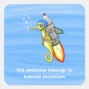 This seahorse belongs to square sticker