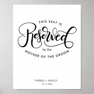 This seat is reserved for - Personalised Poster