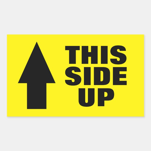 This side up arrow stickers for moving & shipping (Front)
