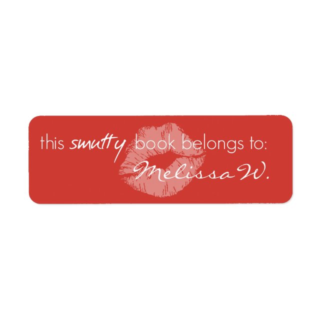 This Smutty Book Belongs To Book Label (Front)