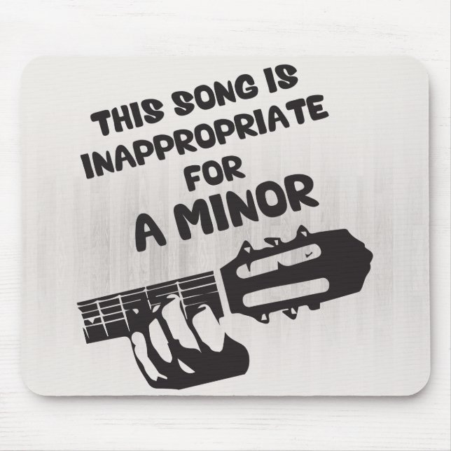 This Song Is Inappropriate For A Minor Mouse Mat (Front)