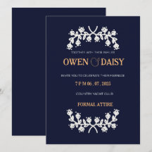 This sophisticated wedding invitation design offer