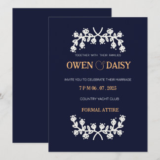 This sophisticated wedding invitation design offer
