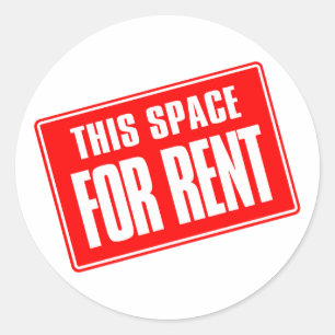 This Space For Rent Classic Round Sticker