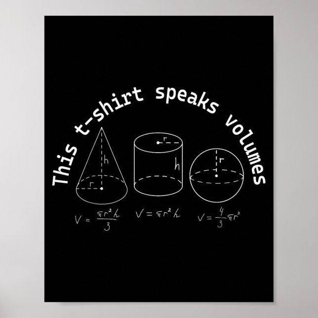 This Speaks Volumes Funny Maths Science Geeky Pun  Poster (Front)