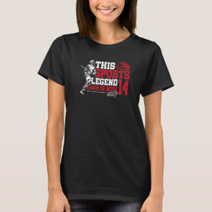 This Sports Legend Is Now 14 Lacrosse Game 14th Bi T-Shirt