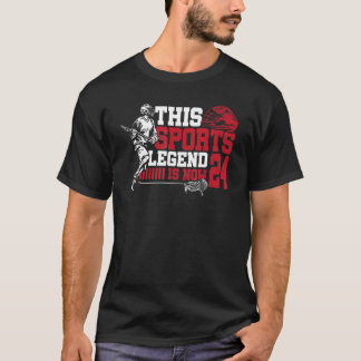 This Sports Legend Is Now 24 Lacrosse Game 24th Bi T-Shirt