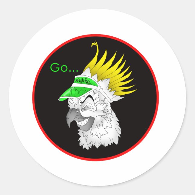 This sticker says Never Forget About Others! Round (Front)