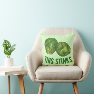 This Stinks Green Brussels Sprouts Vegetable Food Cushion