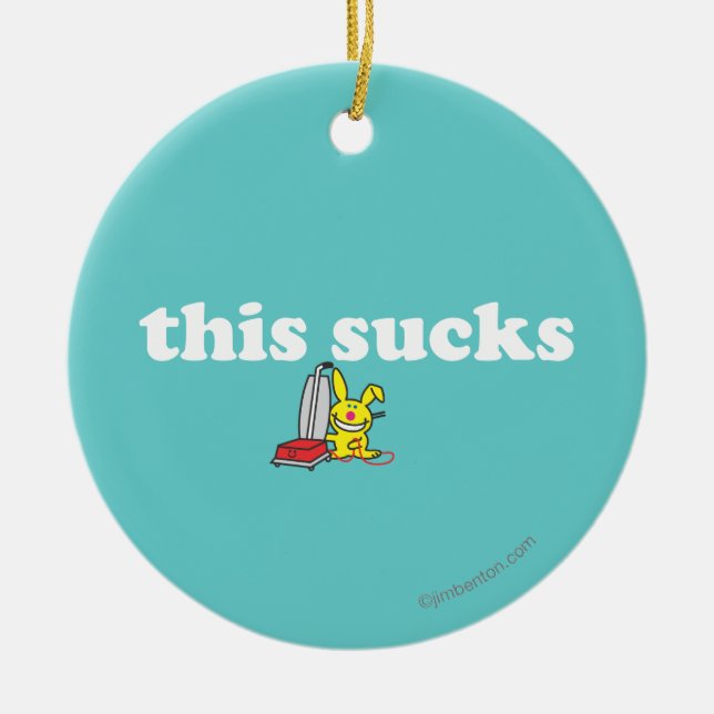 This Sucks Ceramic Tree Decoration (Front)