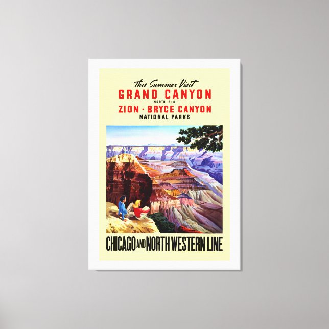 This Summer Visit Grand Canyon Canvas Print (Front)