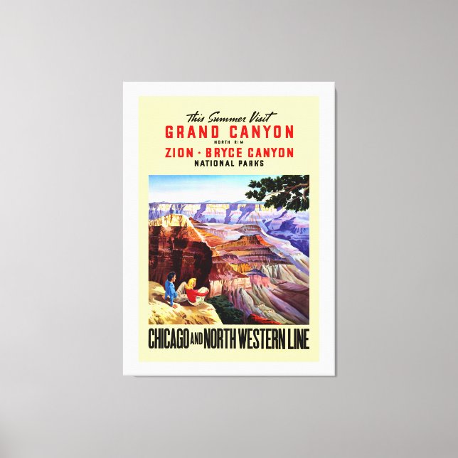 This Summer Visit Grand Canyon Canvas Print (Front)