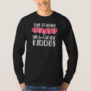 This Teacher Loves His Valentines Day Second Grade T-Shirt