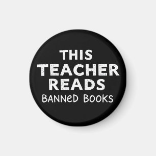 This Teacher Reads Banned Books Graphic Magnet