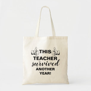 This teacher survived another year fashion tote bag
