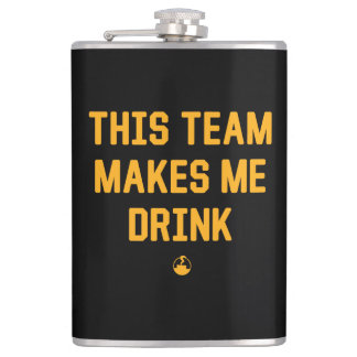 This Team Makes Me Drink Hip Flask