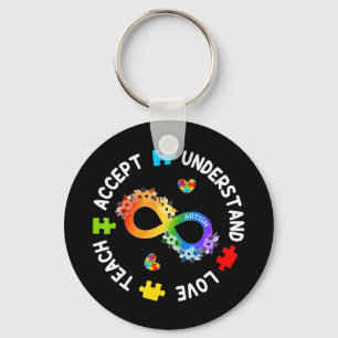 This tee with Infi-nity symbol in rainbow colour a Key Ring