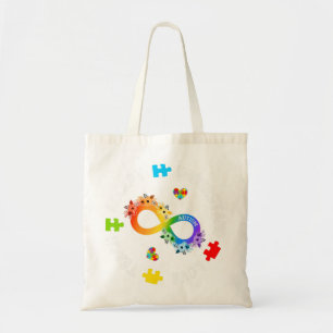This tee with Infi-nity symbol in rainbow colour a Tote Bag