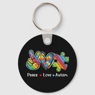 This tee with peace hand, heart shape and pop it s key ring