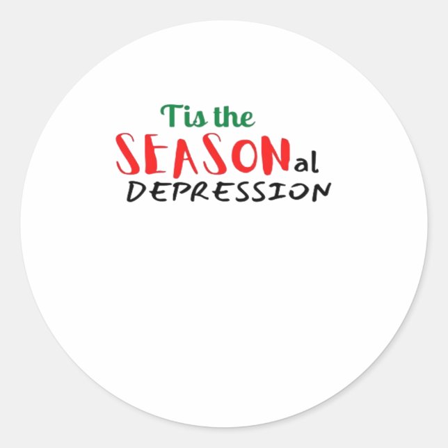 This The Seasonal Depression Holiday Classic Round Sticker (Front)