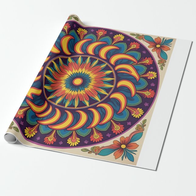 This title uses key keywords (Retro 70s, Groovy Wrapping Paper (Unrolled)