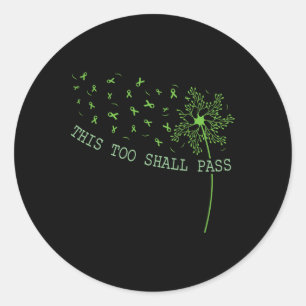 This Too Shall P Happy Mental Health Awareness Gra Classic Round Sticker
