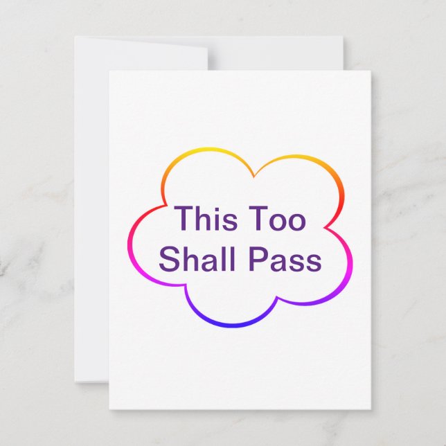 This Too Shall Pass Card (Front)