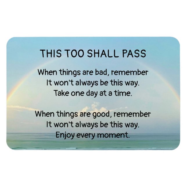 This Too Shall Pass Magnetic Card Magnet (Horizontal)