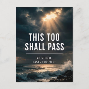 🌤️ This Too Shall Pass No Storm Lasts Forever Hop Postcard