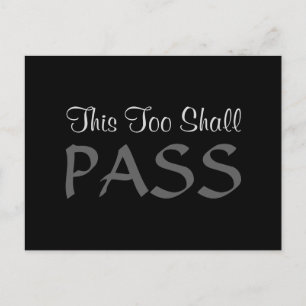 "This Too Shall Pass" Postcard