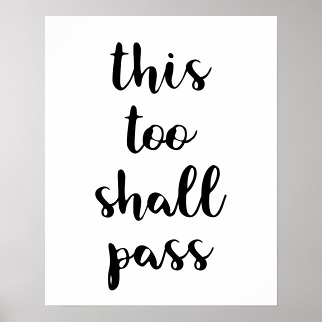 This Too Shall Pass Poster (Front)